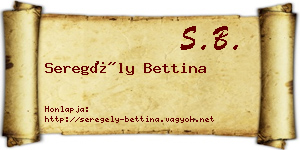 Seregély Bettina névjegykártya